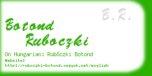 botond ruboczki business card