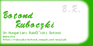 botond ruboczki business card